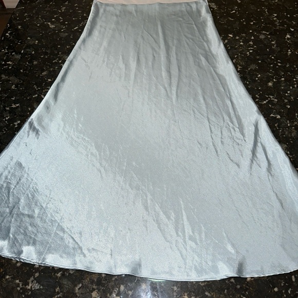 Morgan Taylor Intimates Women's Satin Nightgown SM Clay Blue Green Misty Color - Picture 8 of 11